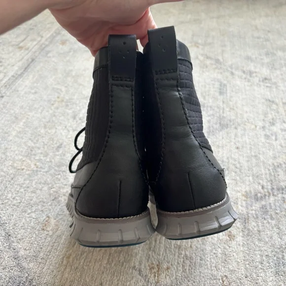 COLE HAAN Shoes Mens 11.5 Zerogrand Waterproof Tall Boots Shoes Black Classic - Picture 3 of 9